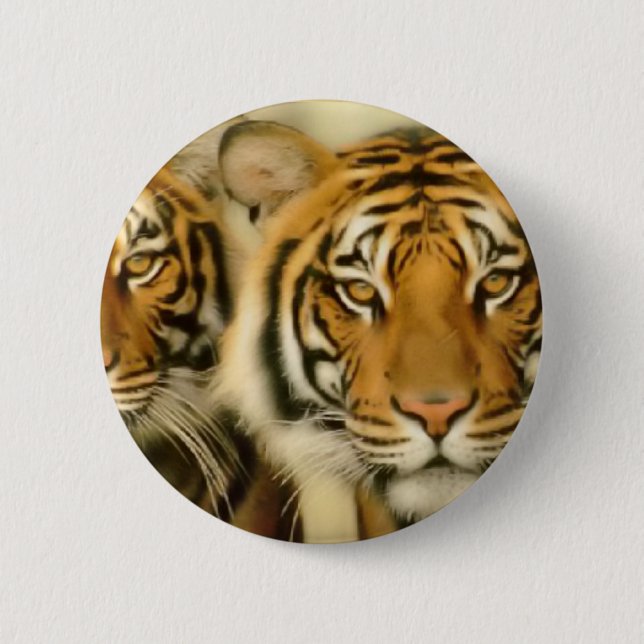Tiger Eyes 6 Cm Round Badge (Front)