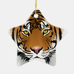 Tiger Eyes Ceramic Tree Decoration