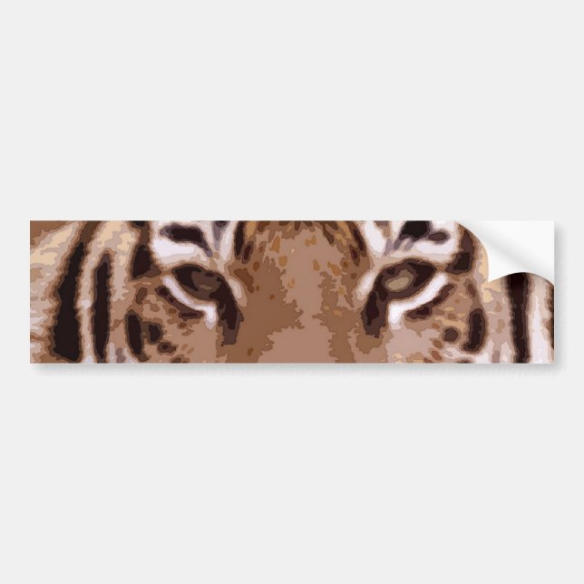 Tiger Eyes Custom Bumper Sticker (Front)