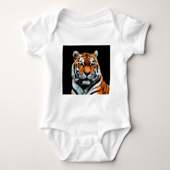 Tiger Eyes Inspirational Baby Bodysuit (Front)