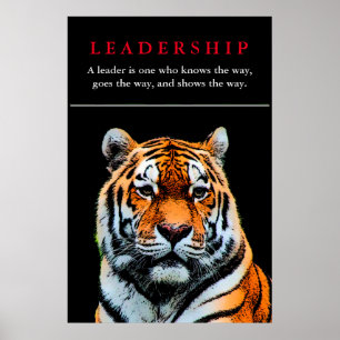 Tiger Eyes Leadership Inspirational Poster