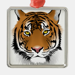 Tiger Eyes Metal Tree Decoration