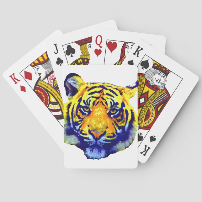 Tiger Eyes Pop Art Playing Cards (Back)