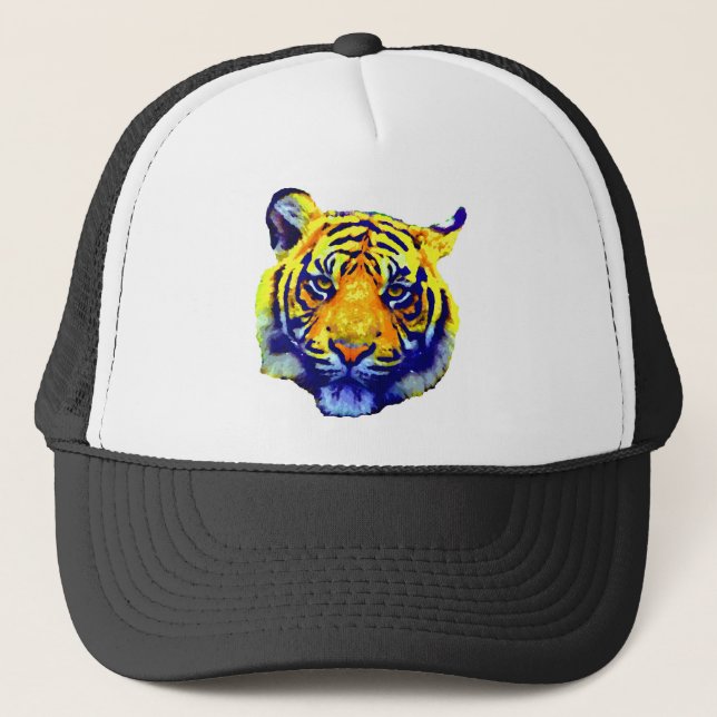 Tiger Eyes Pop Art Trucker Hat (Front)