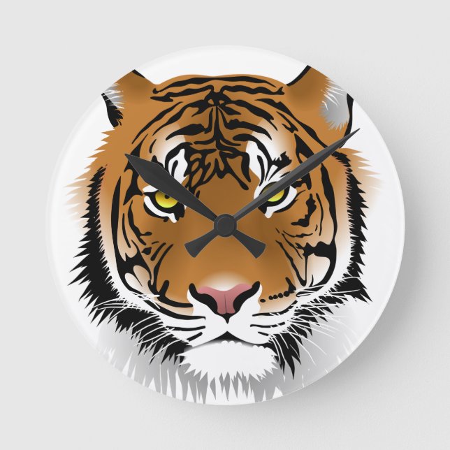 Tiger Eyes Round Clock (Front)