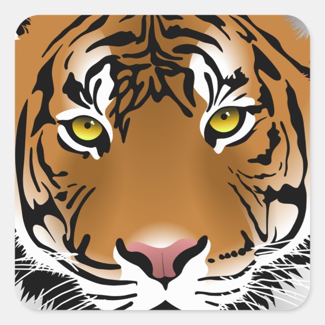 Tiger Eyes Square Sticker (Front)