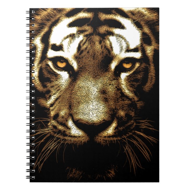 Tiger Eyes Wild Animal Art Photos Notebook (Front)