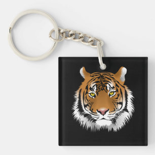 Tiger Face Acrylic Keyring