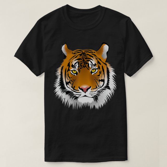 Tiger Face Animal Lover Funny Tigers Zoo KIds Boys T-Shirt (Design Front)