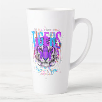 Tiger Face Art Latte Mug