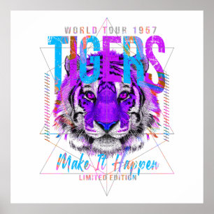 Tiger Face Art Poster