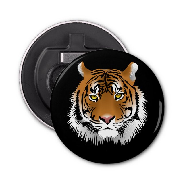 Tiger Face Badge Bottle Opener (Front)