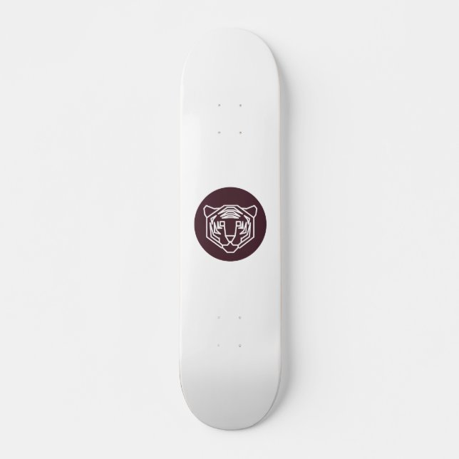 Tiger Face Badge Skateboard (Front)