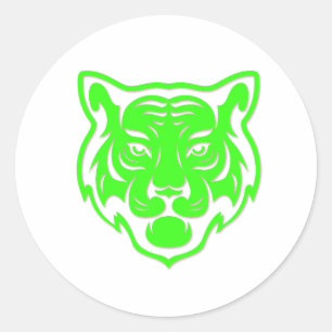 Tiger face  classic round sticker