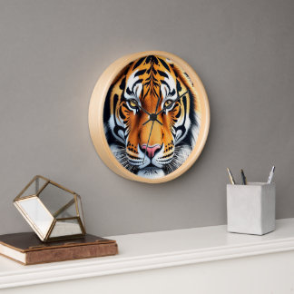 Tiger Face Clcok Clock