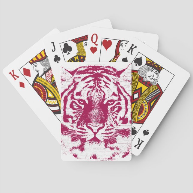 Tiger Face Close-Up 2 Playing Cards (Back)