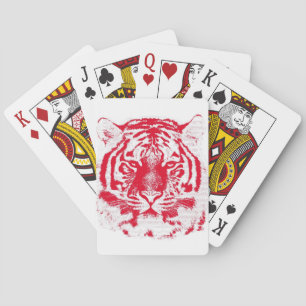 Tiger Face Close-Up 6 Playing Cards