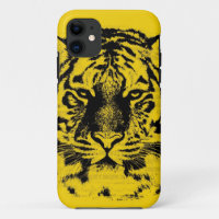 Tiger Face Close Up (Black and Yellow)