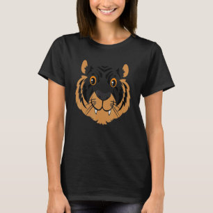 Tiger Face Costume Cute Easy Animal Halloween T-Shirt