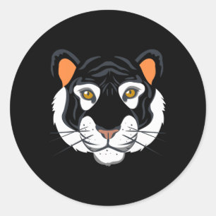 Tiger Face Costume Halloween Pretend I'm A Tiger F Classic Round Sticker