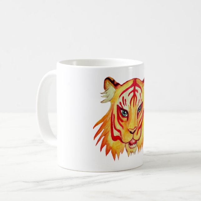 Tiger Face  Drawing  325 ml  Classic White Mug (Front Left)
