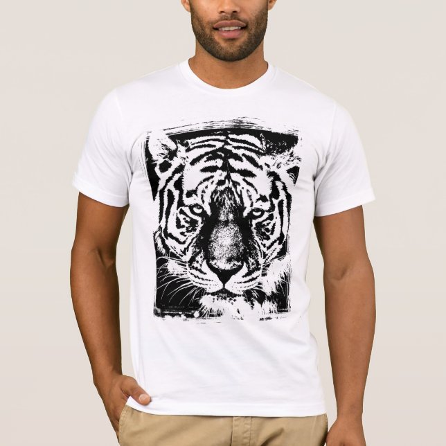 Tiger Face Elegant Bella+Canvas Short Sleeve T-Shirt (Front)