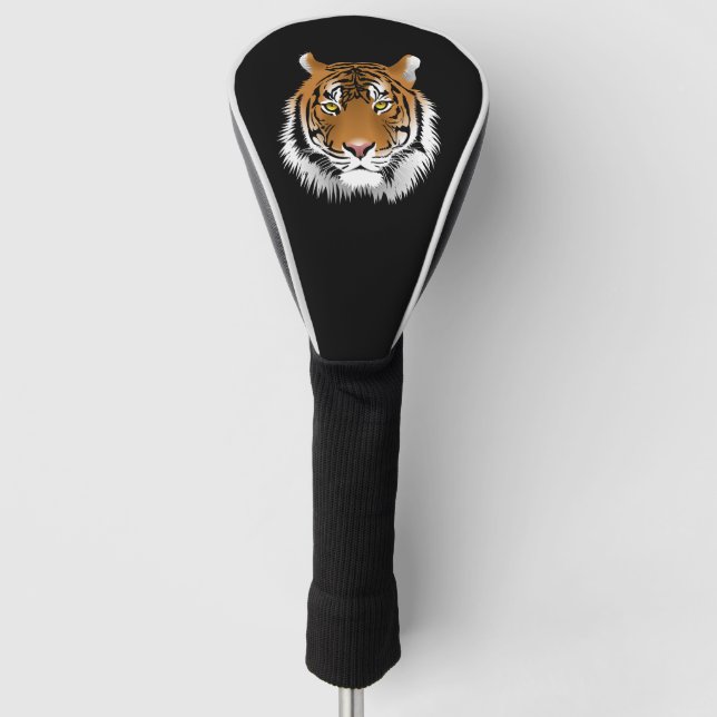 Tiger Face Golf Head Cover (Front)