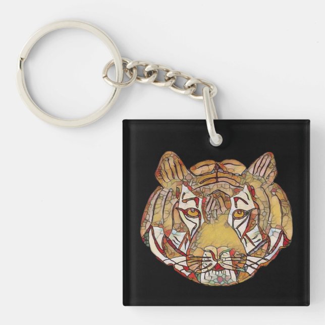 Tiger Face Key Ring (Front)