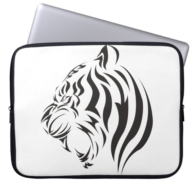 Tiger Face Laptop Sleeve (Front)