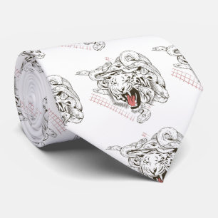 Tiger face Medusa Tie