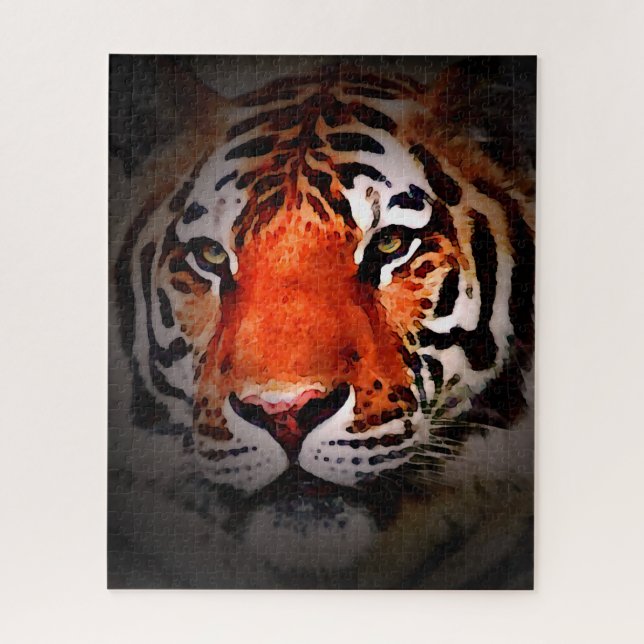 Tiger Face Motivational Artwork Jigsaw Puzzle (Vertical)