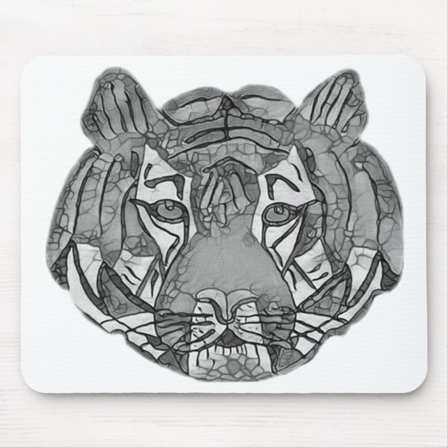 Tiger Face Mouse Pad (Front)