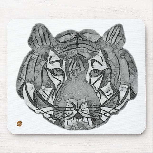 Tiger Face Mouse Pad (Front)