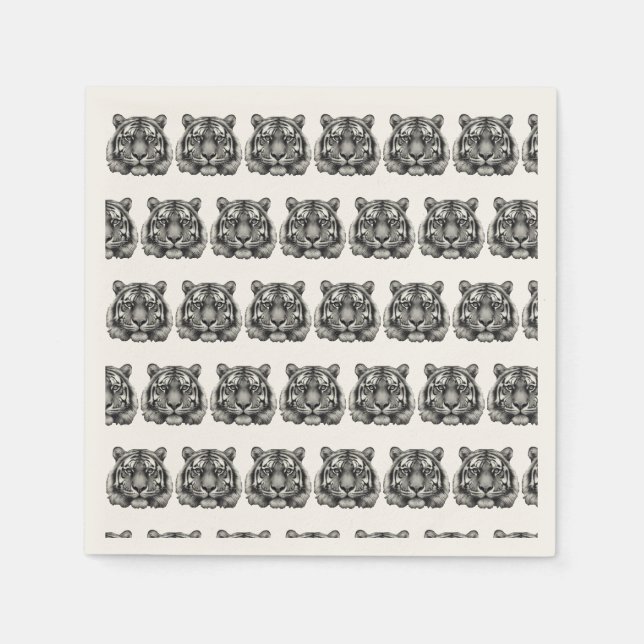 Tiger Face  Napkin (Front)