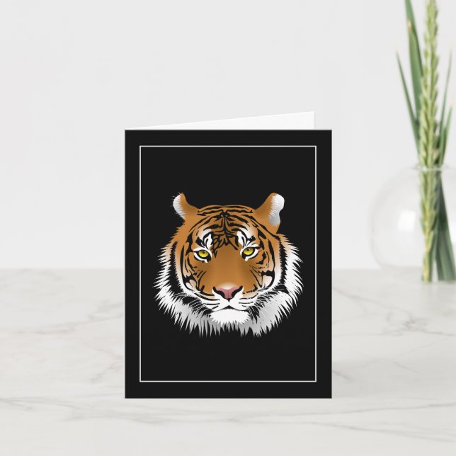 Tiger Face Note Card (Front)