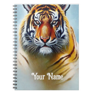 Tiger Face Painting - Striking Wildlife Artwork Notebook