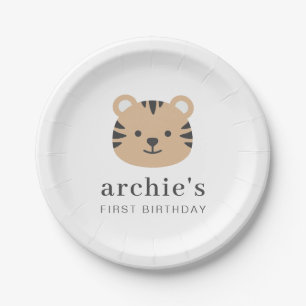 Tiger Face  Paper Plate