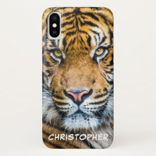 Tiger Face Personalized Name iPhone X Case