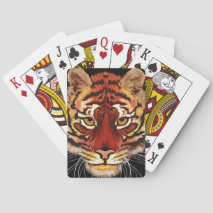Tiger Face Playing Cards