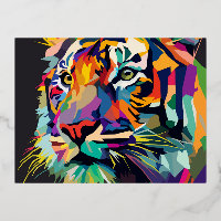 Tiger face pop art