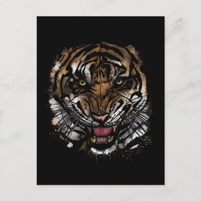 Tiger Face  Postcard (Front)