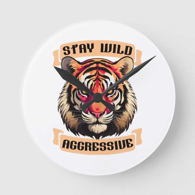 TIGER FACE ROUND CLOCK (Front)