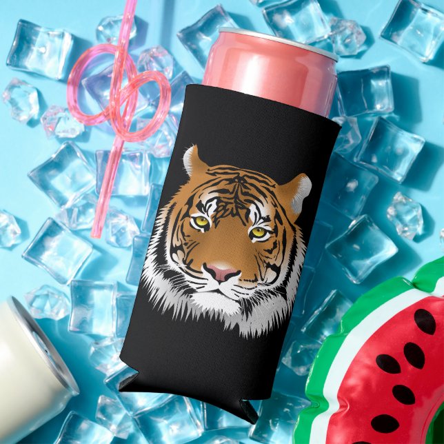 Tiger Face Seltzer Can Cooler (In Situ Summer)