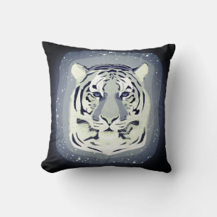 Tiger face, symbol of the year 2022 throw pillow