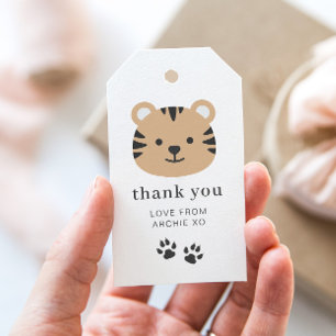 Tiger Face - Thank You Favour Gift Tags