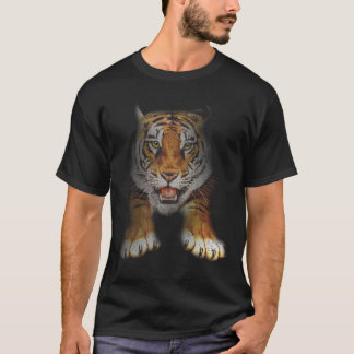 Tiger Face Tiger Head Face Vintage Wild Cat Lover  T-Shirt
