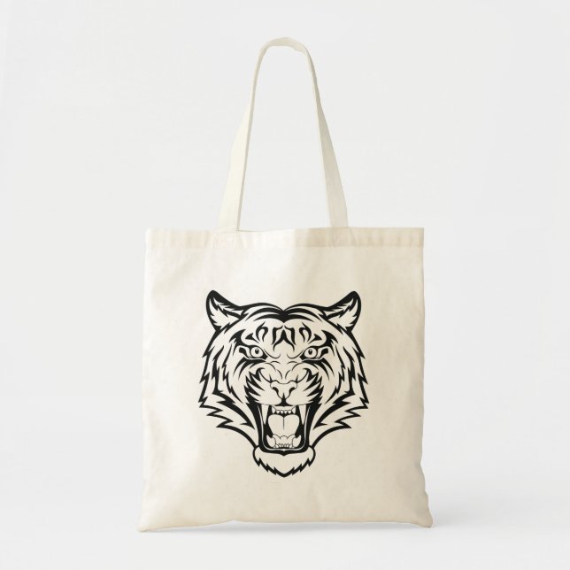 Tiger Face Tote Bag (Front)