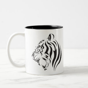 Tiger Face Two-Tone Coffee Mug