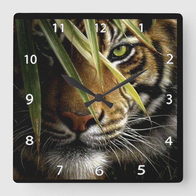 Tiger Face Wildlife Clock (Front)