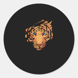 Tiger Face Wildlife Jungle Wild Animal Safari Wild Classic Round Sticker